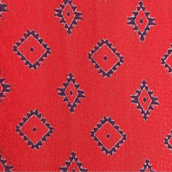 Alice Blue Stitch Fix Red Navy Native American pattern Long Sleeve Blouse Sz SP - Picture 4 of 14